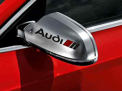 Наклейки на зеркала Audi с красной вставкой