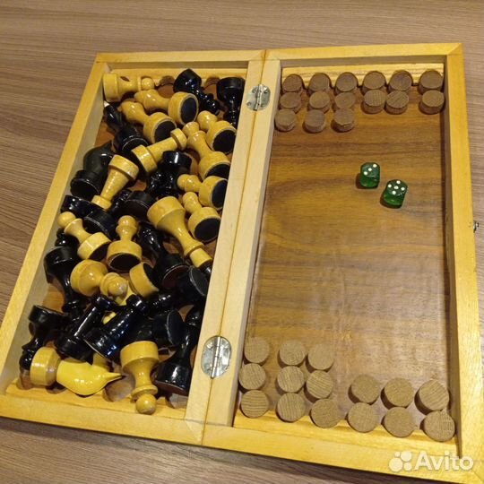 Шахматы деревянные и Нарды 2 в 1