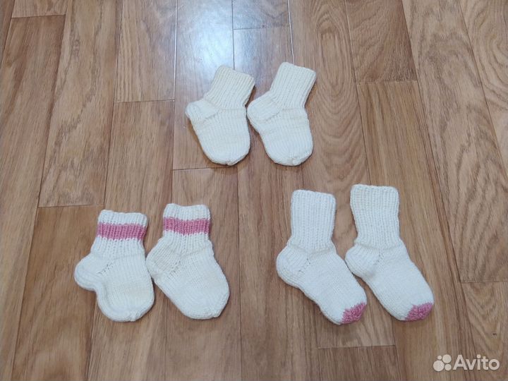 Носки шерстяные для новорождённых