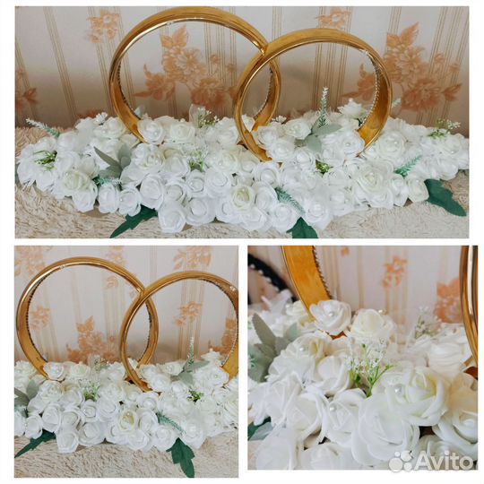 Свадебные кольца на машину