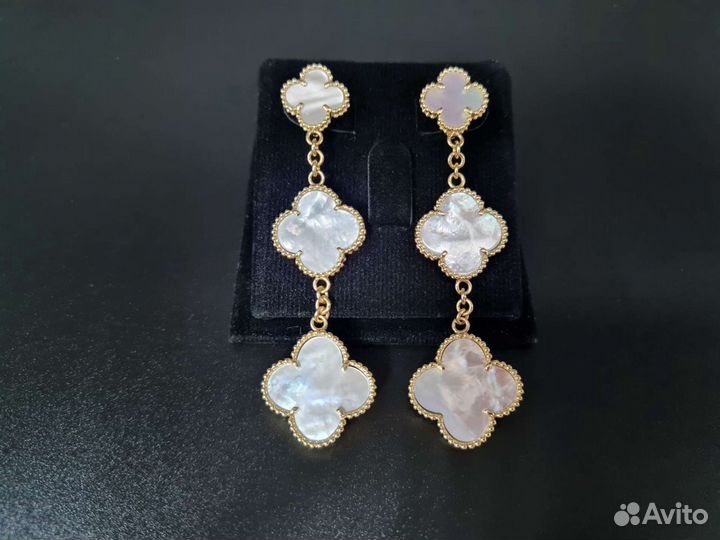 Золотые серьги. Клевер