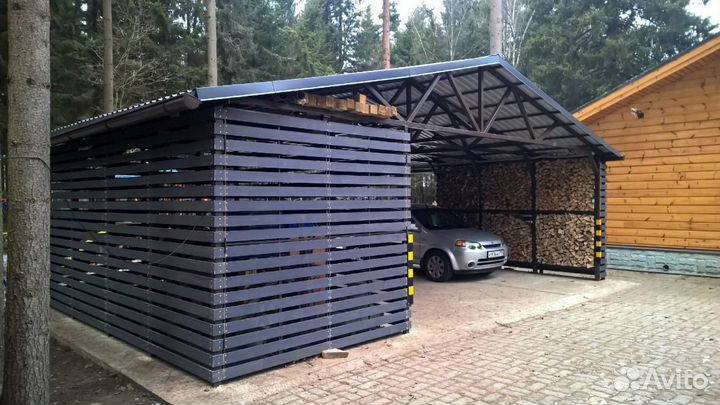 Навесы из металлочерепицы