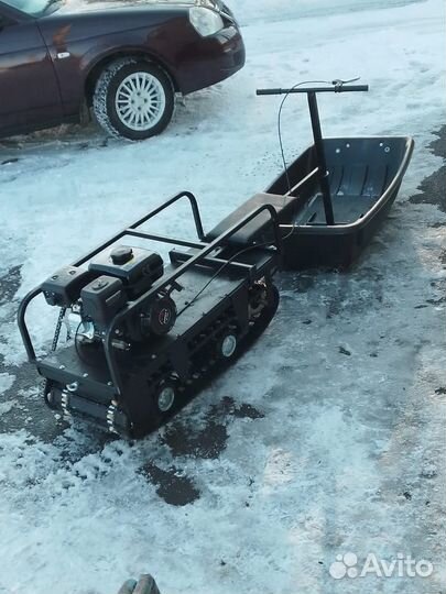 Мотобуксировщик мотособака Самый маленький толкач