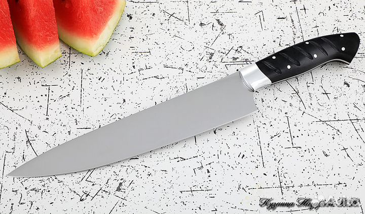 Кухонный нож Шеф № 14 сталь 95Х18 рукоять акрил че
