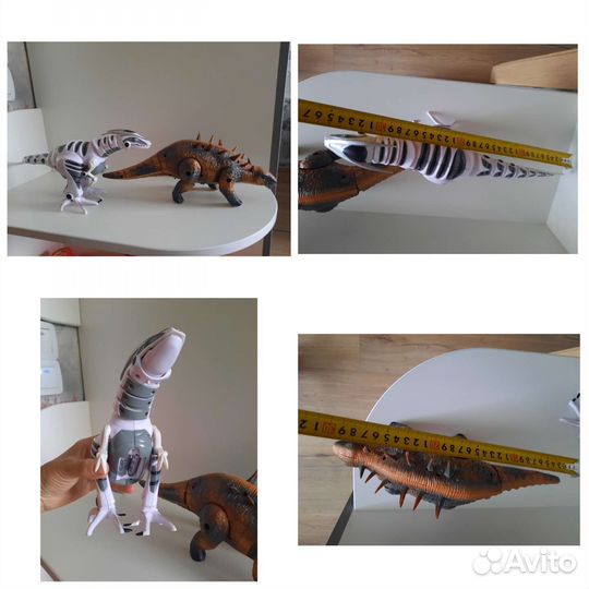 Интерактивный динозавр и мягкие игрушки пакетом