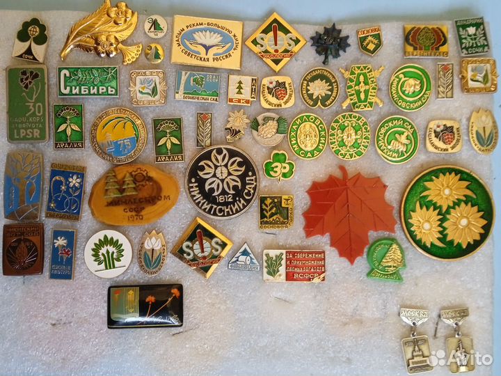 Значки о животных, растениях, птицах