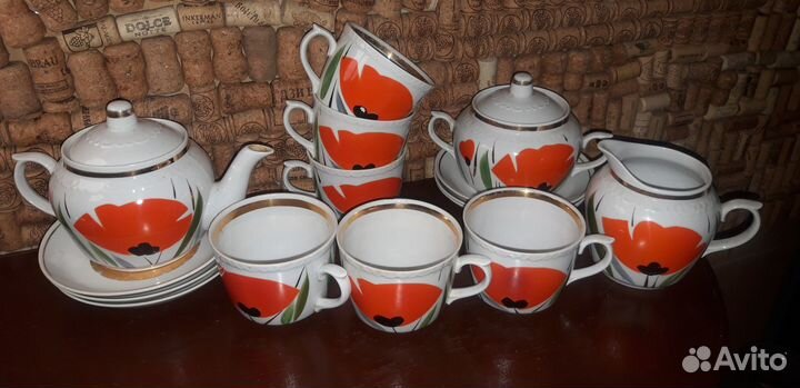 Чайный фарфоровый сервиз СССР