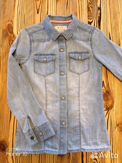 Рубашка джинсовая для сестрёнок