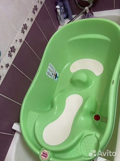 Ванночка для купания с горкой и термометром