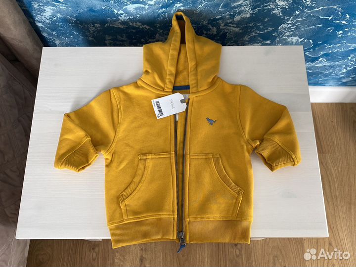 Next толстовка на молнии + шапка 9-12 мес