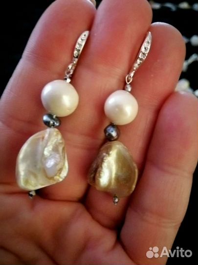 Эксклюзивный комплект с натуральным жемчугом