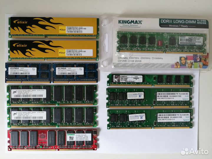 Память DDR1, DDR2, DDR3 и sodim DDR3