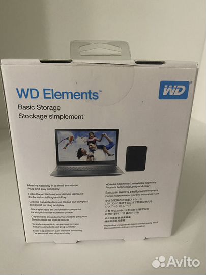 Новый внешний HDD WD Elements Portable 1 TB