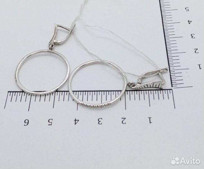 Серьги с природным камнем Золото