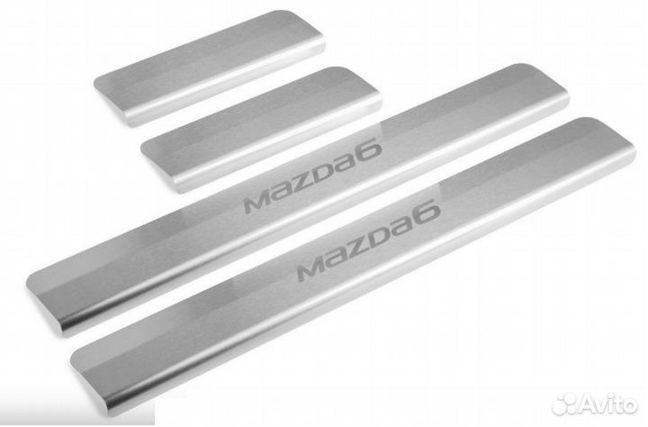 Накладки на пороги с логотипом mazda 6 2018-н.в