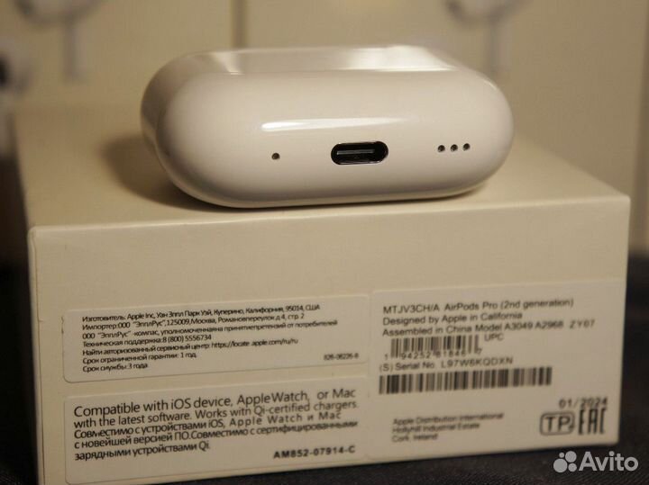 Air pods pro 2(typ-c) premium с шумоподавлением