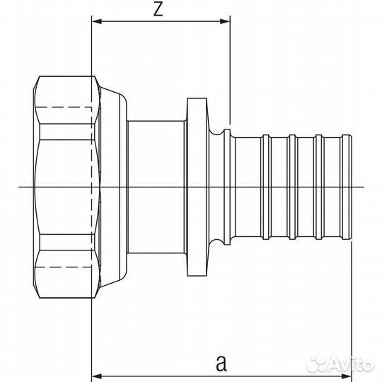 Переходник Рехау Rautitan накидная гайка 25-G3/4