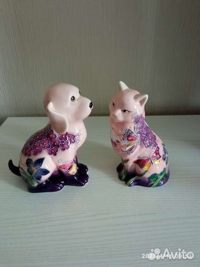 Статуэтка-копилка Собака, Кошка