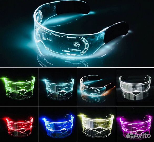 Неоновые LED очки оптом