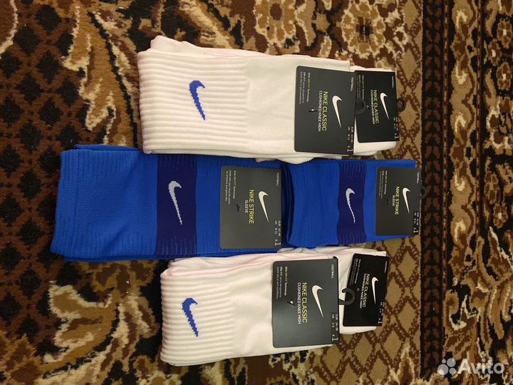 Гетры nike футбольные белые/синие