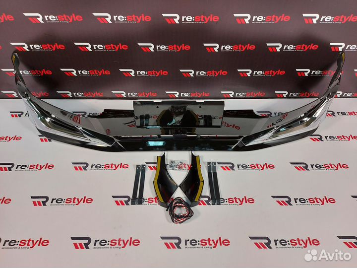 Губа передняя Toyota Land Cruiser Prado 120 Черная