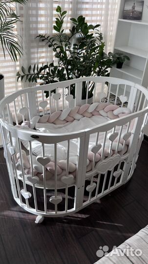 Детская кроватка круглая Comfort Baby трансформер