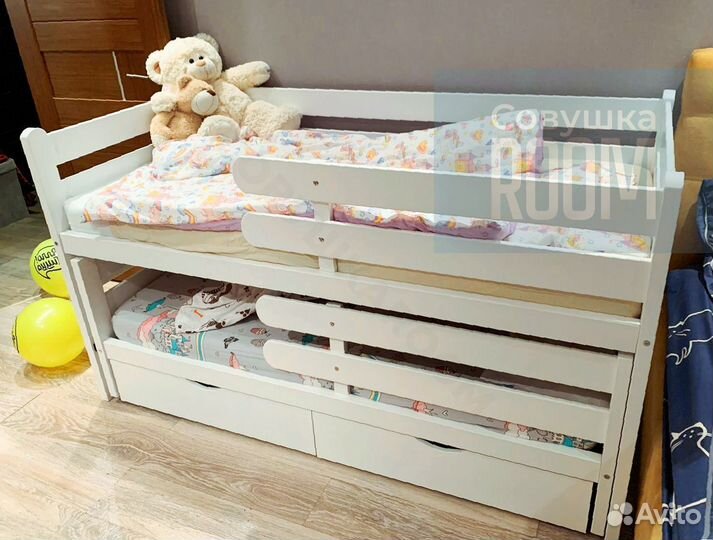 Кровать из бука выкатная из настоящего дерева