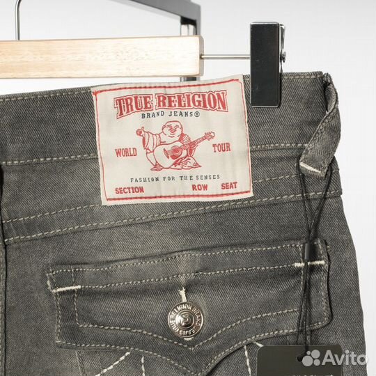 Джинсы true religion серые