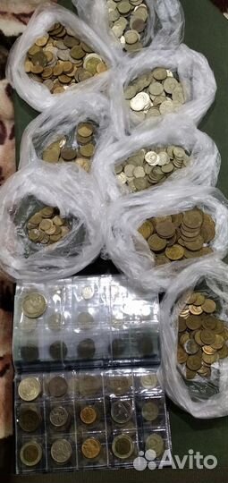 Монеты СССР, разного номинала и г. Монеты 92-93г