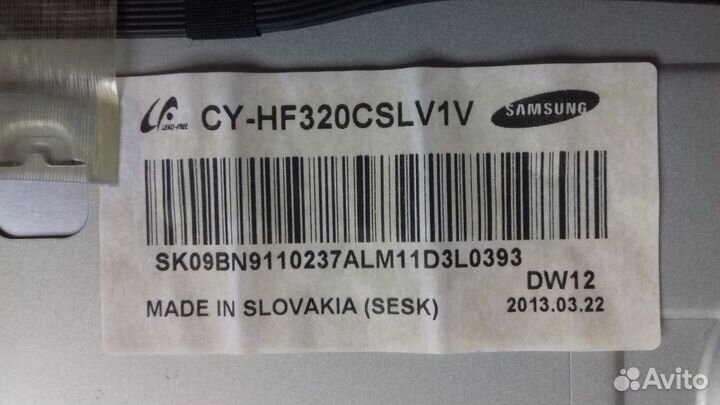 UE32F6100 разбор: подсветка D2GE-320SC0-R3 (12,12