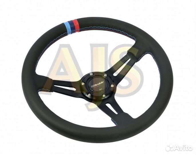 Руль спортивный Greddy с выносом экокожа без перфо