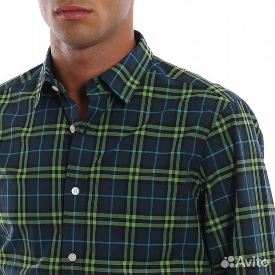 Рубашка Burberry Alexander Check Cotton In Green