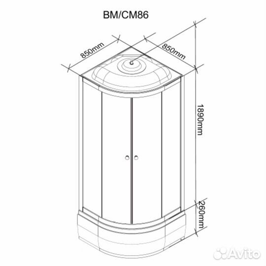 Душевая кабина Parly EC821