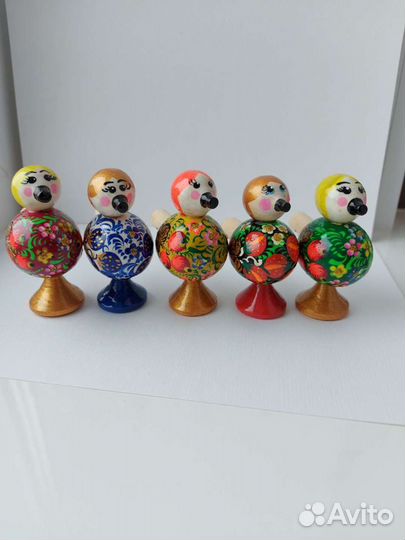 Деревянные птички-свистульки