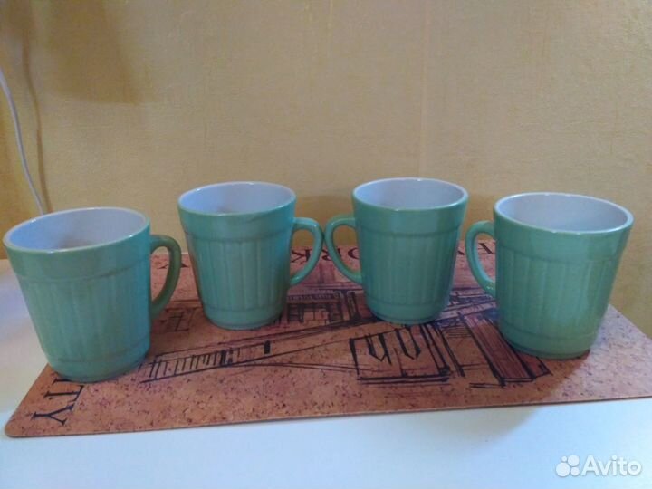 Керамический набор. Кувшин и бокалы. СССР 70 гг