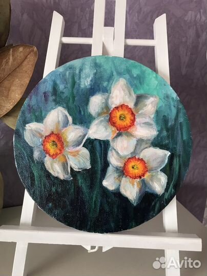 «Нарциссы» картина на холсте