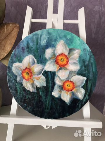 «Нарциссы» картина на холсте