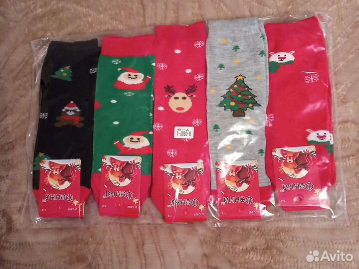 Носки детские новогодние