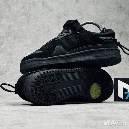 Кроссовки зимние Adidas forum low bad bunny