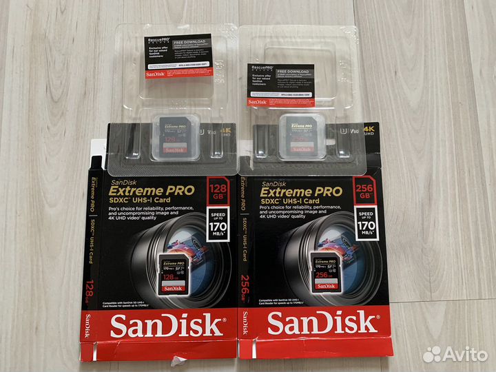Карты памяти SanDisk Extreme Pro 128 и 256 gb