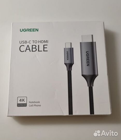 Ugreen Кабель USB-C на Hdmi DP для mac\PC 4k 60Gz