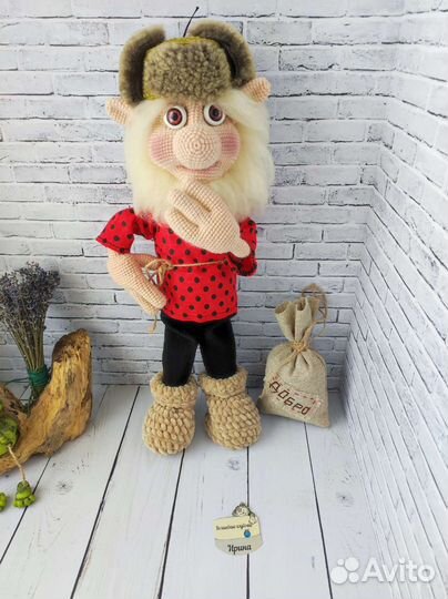 Домовушка, Баба Яга, вязаные игрушки, обереги