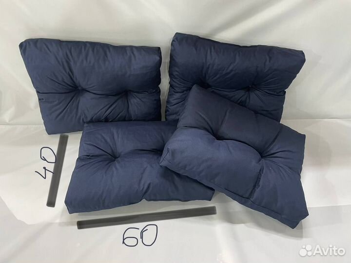 Подушки для садовой и мягкой мебели 60х40х10 см