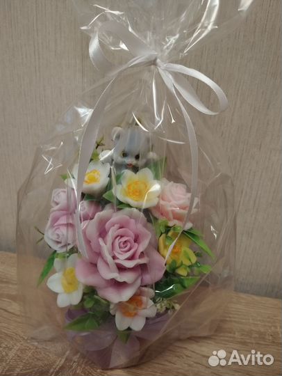 Мыло ручной работы, букеты