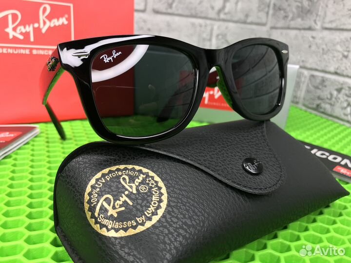 Очки ray ban wayfarer 2140 глянцевые