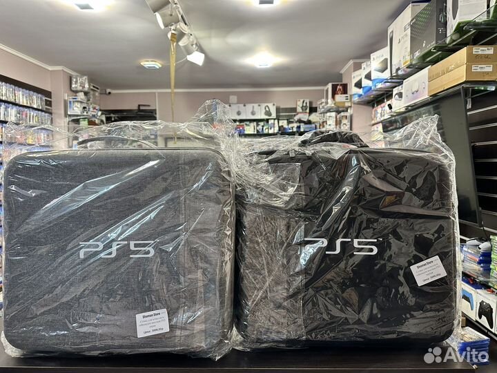 Сумка для консоли и геймпадов жесткая PS5