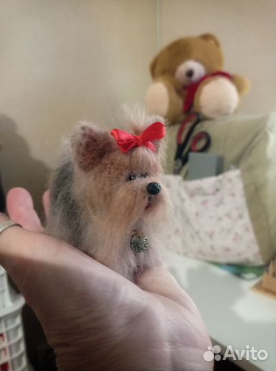 Собачка вязаная йорк