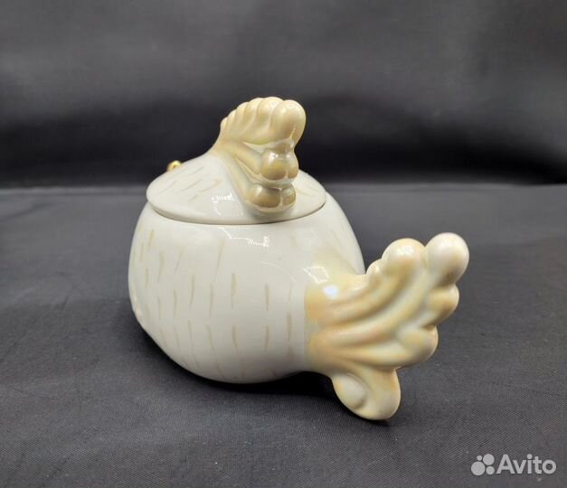 Сахарница шкатулка Золотая Рыбка фарфор Сысерть