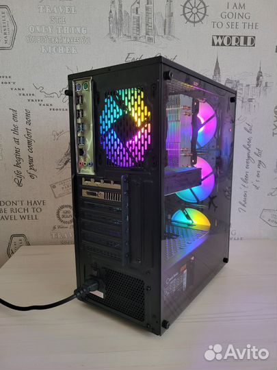 Современный пк Intel 12100f/16Гб/Rx580 8Гб/M.2 512