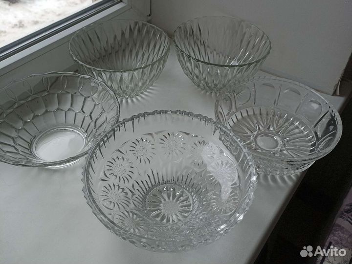 Хрусталь СССР, салатники